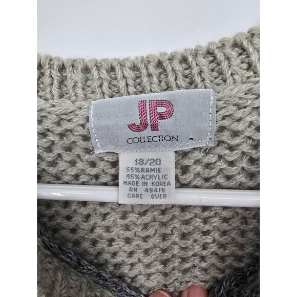 VTG 80’s JP Collection Size 18/20 Womens Sweater Vest Cable Knit Top - Picture 3 of 4